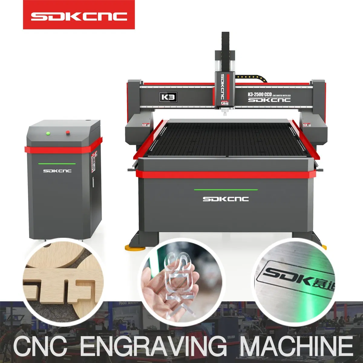 Router CNC pubblicitario CCD 1325 3D per l'incisione del legno